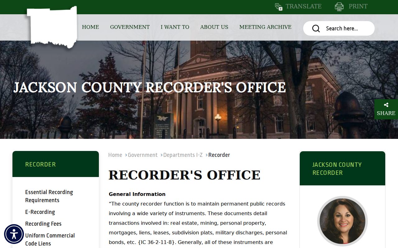 Seymour previous residents Jackson County Recorder page